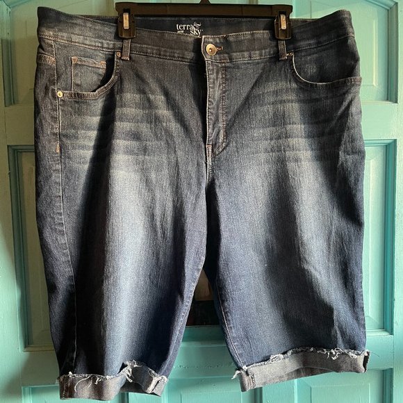 Terra & Sky Pants - Terra & Sky Denim Boyfriend Jean Shorts
